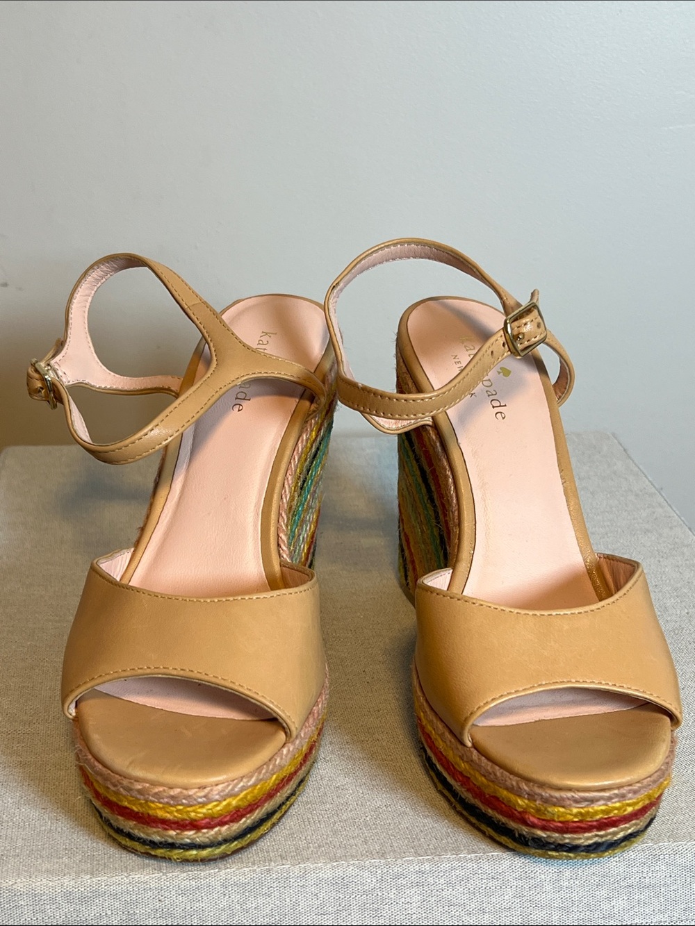 Kate Spade Nude Rainbow Espadrille Wedge - Picture 2 of 6